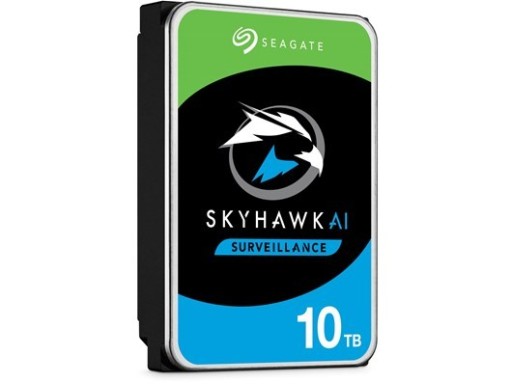 Диск Seagate Skyhawk AI ST10000VE001 (10 ТБ; 3,5 дюйма; SATA; 256 МБ;