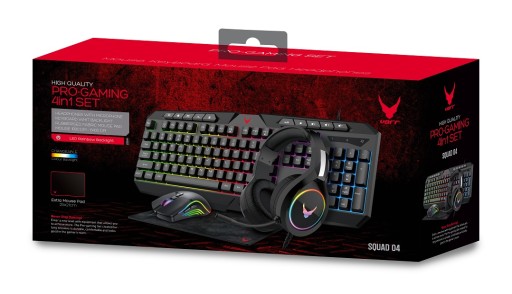 ИГРОВОЙ НАБОР КОВРИК ДЛЯ МЫШИ НАУШНИКИ КЛАВИАТУРА RG VARR GAMING