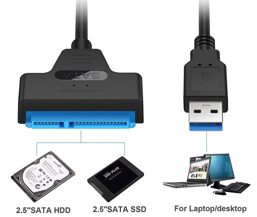 Переходник USB 3.0 на SATA Адаптер жесткого диска SSD-накопителя