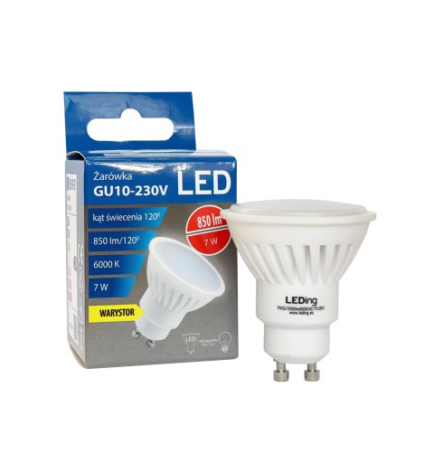 ŻARÓWKA LED 7W 850lm GU10 120lm/W 6000K warystor