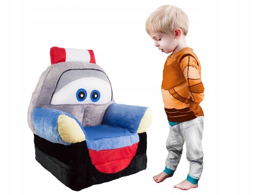 NIEBIESKA MASKOTKA AUTKO PLUSZOWA ZABAWKA 5W1 -%