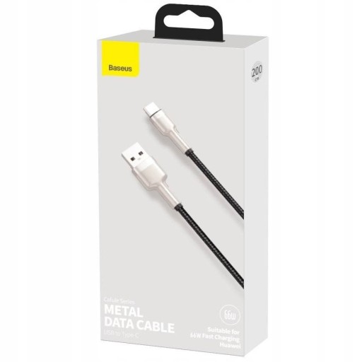Кабель Baseus Cafule USB-A - USB-C, 66 Вт, 6 А, 2 м