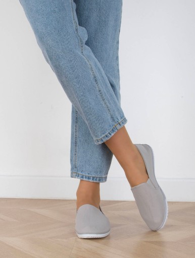 4788 SZARE TENISÓWKI WSUWANE ELASTAN SLIP ON 36