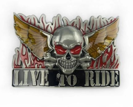 Пряжка мотоциклетного ремня с пряжкой черепа LIVE TO RIDE
