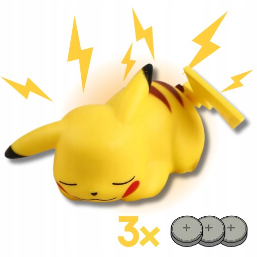 СВЕТОДИОДНЫЙ НОЧНИК PIKACHU POKEMON КРАСИВЫЙ ДЛЯ ПОДАРКА РЕБЕНКУ