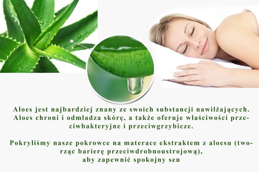 POKROWIEC na materac 180x210 ALOEVERA Pikowany