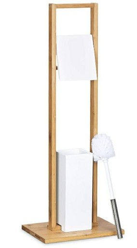 Держатель для туалетной бумаги и щетки Zeller из бамбука, МДФ, 30x21x82 см