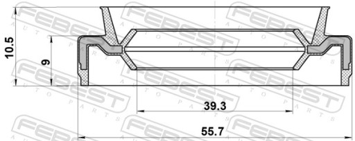 95CDS-41560910X НАКЛАДКА ПРИВОДА FEBEST HONDA CR-V
