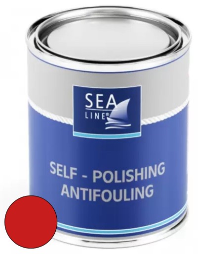 SEA-LINE САМОПОЛИРУЮЩАЯ ПРОТИВООБРАСТАЮЩАЯ КРАСКА SELF-POLISH RED 750мл