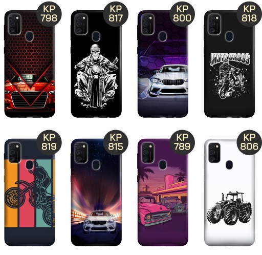 ETUI DO SAMSUNG GALAXY M21 WZORY AUTO MOTOR POJAZDY SAMOCHODY OBUDOWA CASE