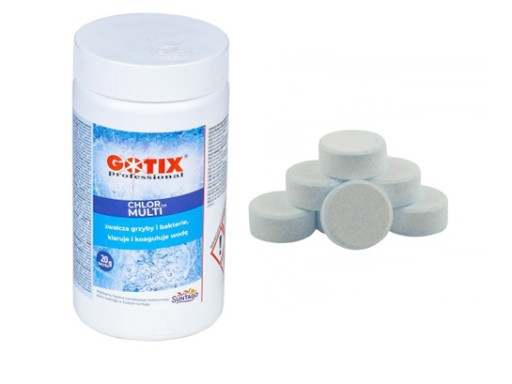 CHLOR TABLETKI ZESTAW DO DEZYNFEKCJI CHEMIA DO BASENU JACUZZI 1kg po 20 g