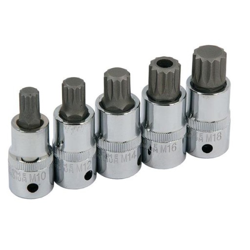 Ключи торцевые SPLINE XZN 5 шт. М10-М18 1/2