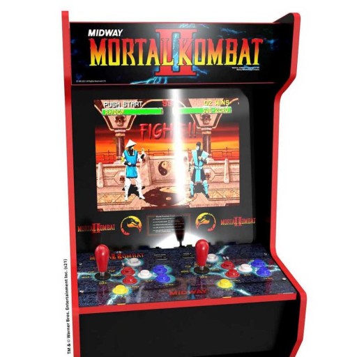 Mortal Kombat II Machine Ретро аркадная консоль, большая стоячая аркада1UP, 12 игр