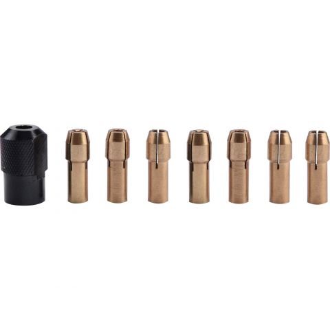 Tuleje zaciskowe do miniszlifierki 1mm 1,6 2 2,3 3- 2x3,2mm, główka M8×0,75