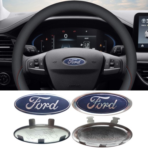 ЭМБЛЕМА С ЛОГОТИПОМ FORD 147 мм/57 мм ПЕРЕДНЯЯ ЗАДНЯЯ ЧАСТЬ