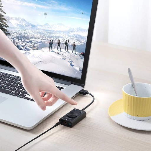 ЗВУКОВАЯ КАРТА USB РАЗЪЕМ ДЛЯ МИКРОФОНА НАУШНИКИ