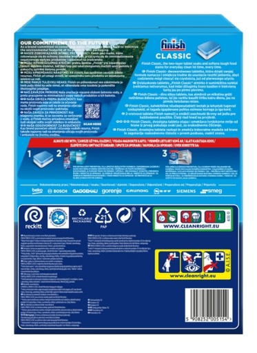 FINISH LEMON TABLETS CLASSIC 100 ДЛЯ ПОСУДОМОЕЧНОЙ МАШИНЫ