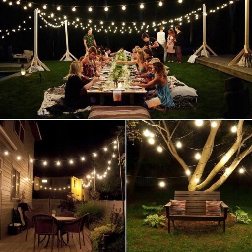 Girlanda SOLARNA OGRODOWA 50 LED Lampki do ogrodu solarne kuleczki 10m