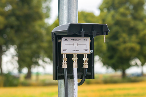 Zestaw Spacetronik EOS DVB-T2 UHF+VHF H/V +sumator