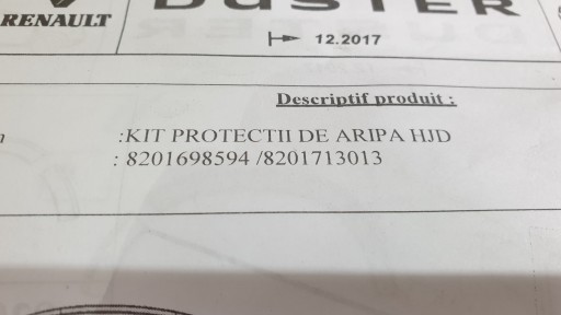 НАКЛАДКА НА КРЫЛО ДВЕРИ DACIA DUSTER I 8201698594