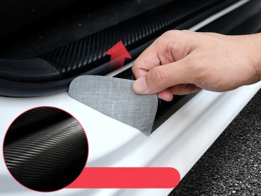 Наклейки на пороги из углеродного волокна Dia Fiat