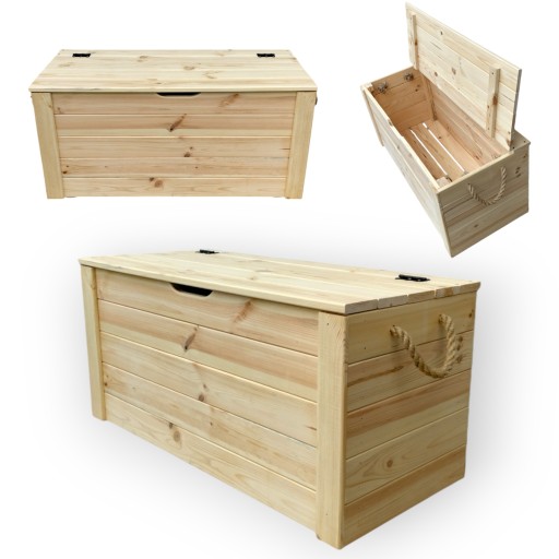Грудный деревянный туловище xxl 120x45x50 Container с хранением
