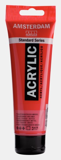 Farba akrylowa Amsterdam 317 TRANSP. RED MEDIUM