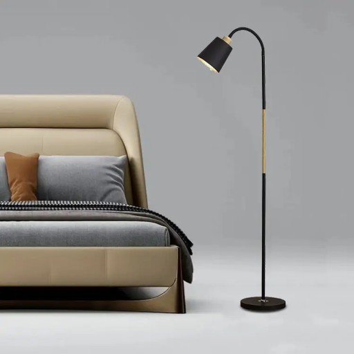 LED ТОРШЕР 150СМ ЧЕРНЫЙ LOFT 1xE27 с выключателем