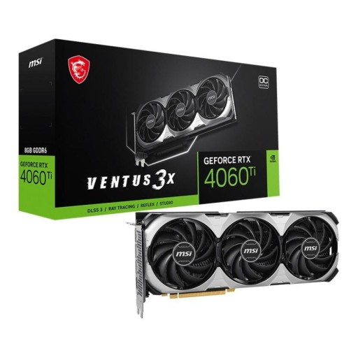Карта VGA MSI GeForce RTX 4060 Ti VENTUS 3X 8G OC 8 ГБ GDDR6 128 бит HDMI+3xD
