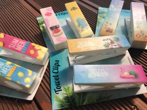 KLIPS DO RĘCZNIKA PLAŻOWEGO KĄPIELOWEGO NA PLAŻĘ KLAMERKA SPINACZ DUŻY 2szt