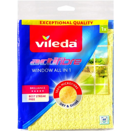 VILEDA ACTIFIBRE САЛФЕТКИ ДЛЯ ОЧИСТЕНИЯ ОКОН