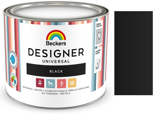 BECKERS DESIGNER 0,5л КРАСКА ЭМАЛЬ ДЕРЕВО МЕТАЛЛ