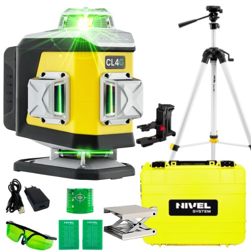 Laser krzyżowy nivel cl4g zielony poziomica laserowa laser budowlany statyw