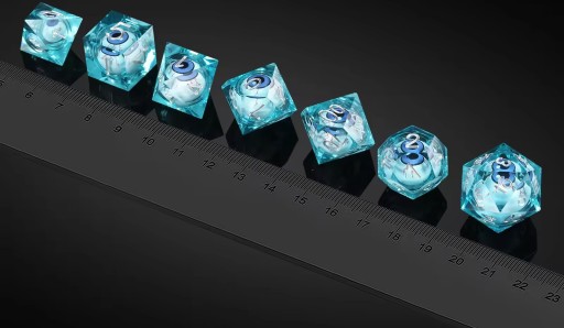 KAPITAN MRÓZ ZESTAW 7 EPOKSYDOWYCH KOŚCI RPG