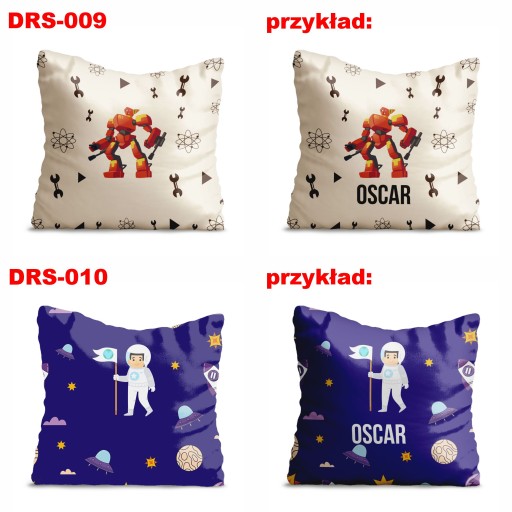 Poszewka na Poduszkę z Imieniem Personalizacja Imię Prezent dla Syna Córki