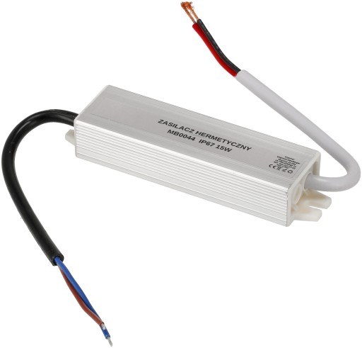 Zasilacz LED wodoodporny 1,25A 15W 12V IP67
