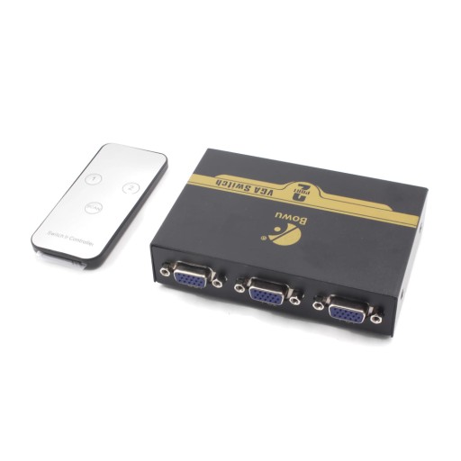 Переключатель/переключение изображения 2 VGA на 1 VGA + пульт дистанционного управления