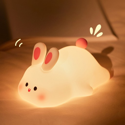 Силиконовый ночник Big Face Rabbit Tap, заряжаемый через USB