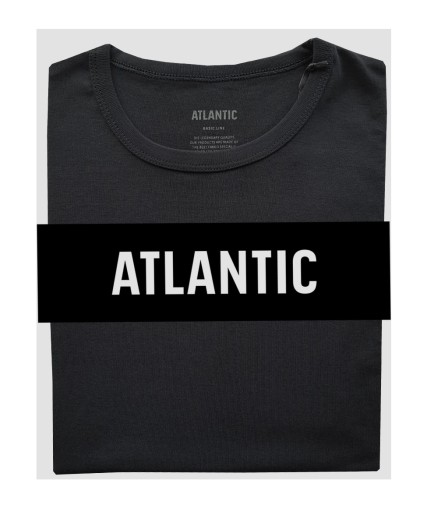 PODKOSZULEK męski ATLANTIC z długim rękawem 100% bawełna CZARNY *XXL