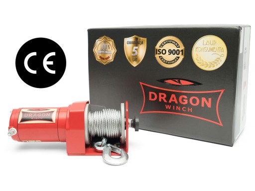 ~1T DRAGON WINCH ЭЛЕКТРИЧЕСКАЯ КАБЕЛЬНАЯ ЛЕБЕДКА 12 В для плуга Quad 2000