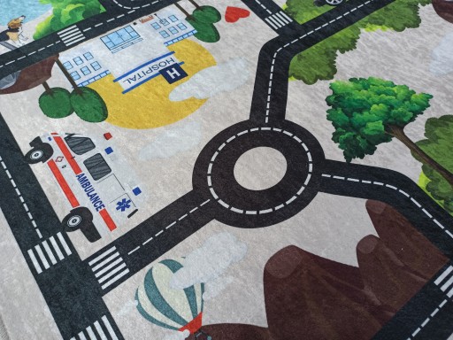 DYWAN PUFFY 574 MIASTO ULICE DROGI 160X230 cm CARS