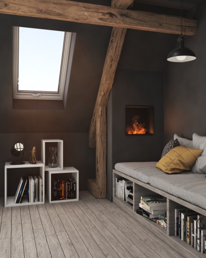 Встроенный электрокамин Dimplex без дров.