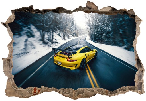 3D-наклейки на стену «Porsche», 100x70