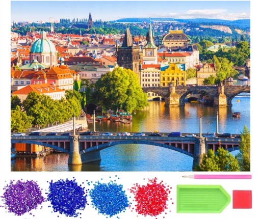 HAFT DIAMENTOWY MOZAIKA DIAMENTOWA 5D PRAGA