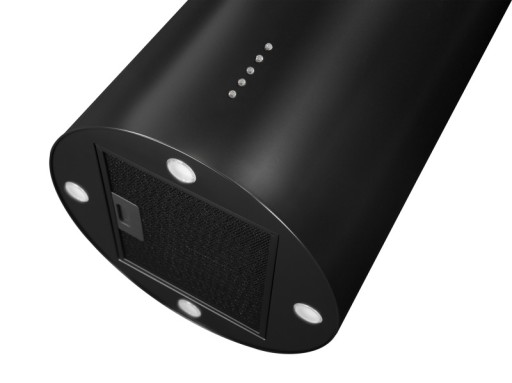 Островная вытяжка, черная матовая трубка, CYLINDRO ECO 4LED