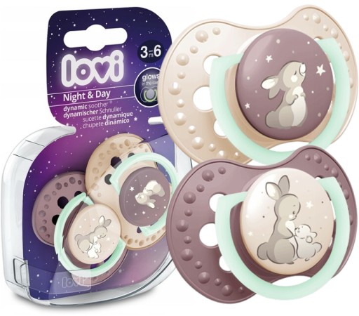 Соска LOVI DYNAMIC SOOTHING 3-6 м СВЕТИТСЯ В ТЕМНОТЕ 2 шт.