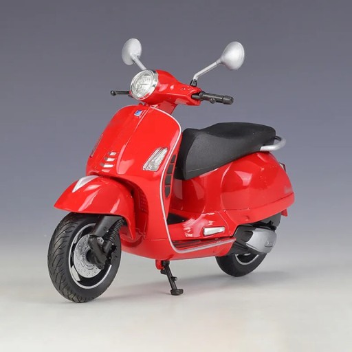 Скутер Vespa GTS Super из сплава в масштабе 1:12 2020 года