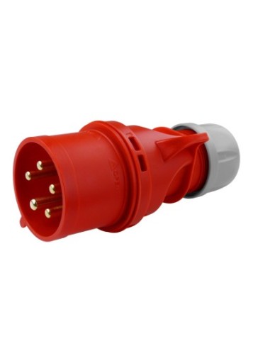 Вилка питания PCE SHARK IP44 32A 5P 400В 025-6