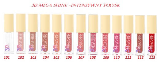 Golden Rose Błyszczyk do ust 3D Mega Shine 122