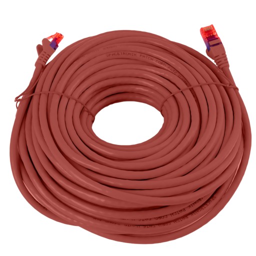 Кабель локальной сети RJ45 CAT 6 U/UTP AWG24 красный 25 м
